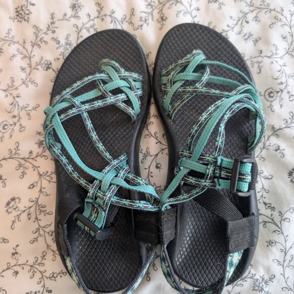 Women's sx. 7, ZX/3 Chuckwalla Aqua Chaco Sandals - Picture 2 of 4